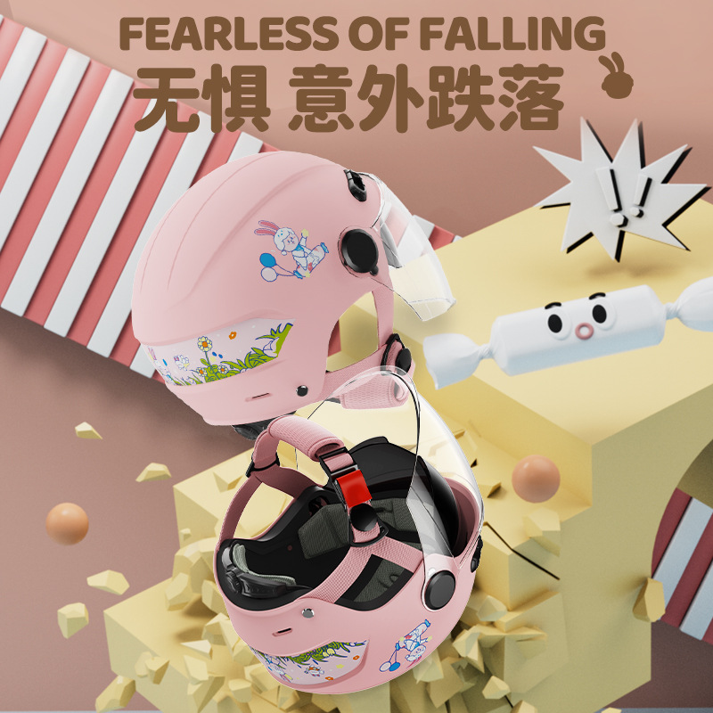 3C certificado suministro directo de fábrica casco motocicleta niños y niñas verano niños bebé cuatro estaciones universal eléctrico