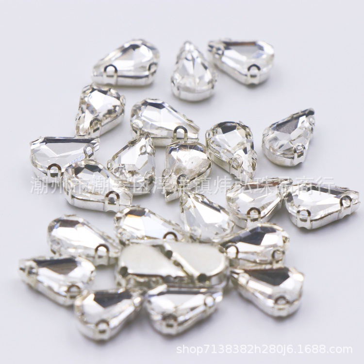 Glass drilling claws with holes can be sewn