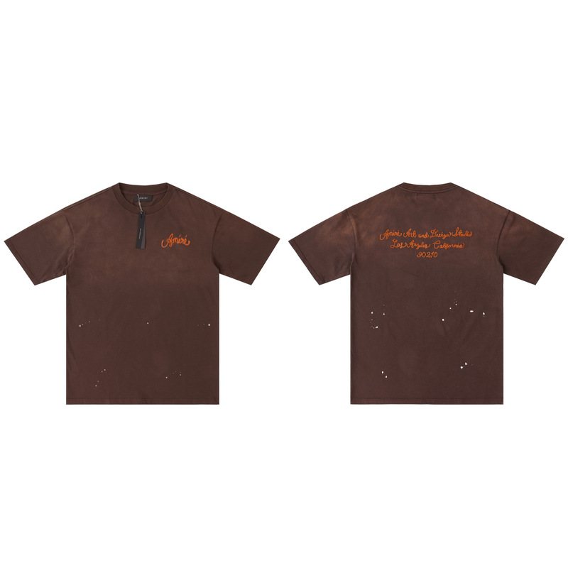 貿易クロスAm新文字クラシックプリント半袖男女同型カップルTシャツiri夏高iri製品タイプ|undefined