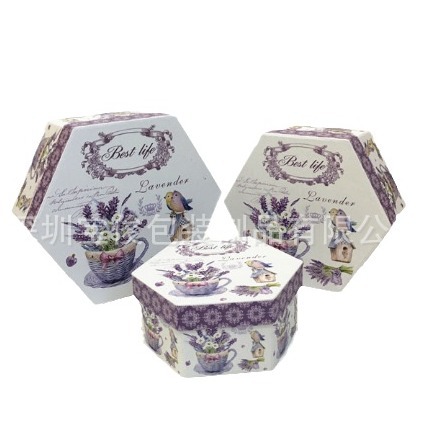 Producción de caja de forma especial, caja cuadrada de cartón, caja hexagonal, caja pentagonal, caja de embalaje de impresión en color, caja de cubo