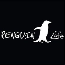 17.5x7.5cm Penguin Life企鹅生活汽车贴纸汽车机车装饰贴纸