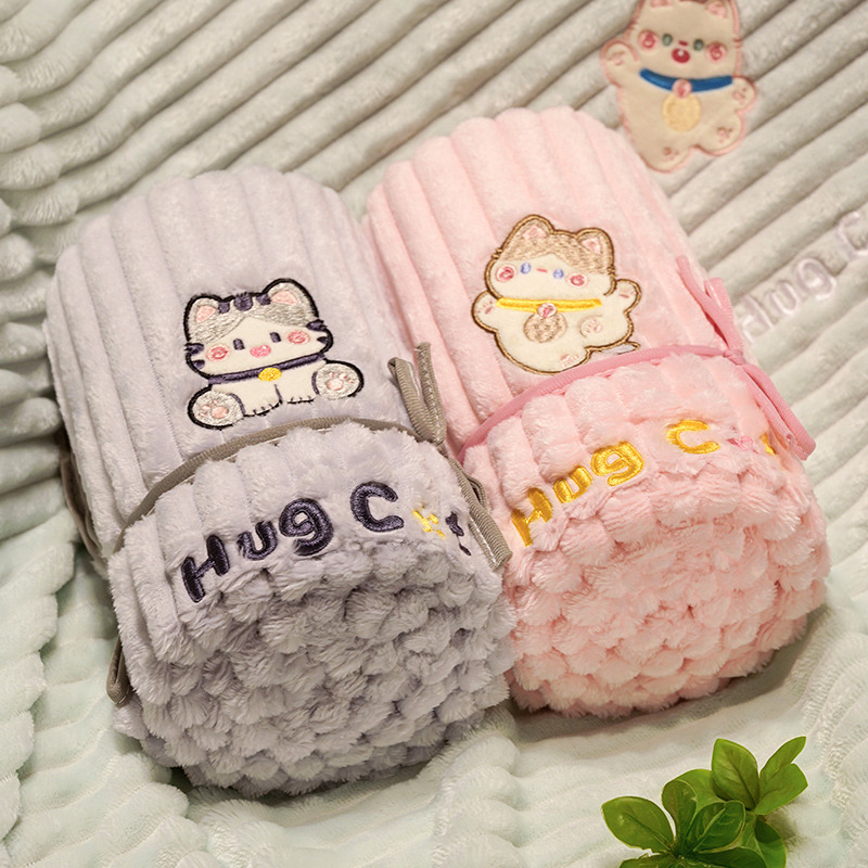 abrazar gatos estriados mantas de coral mantas de peluche correa de oficina portátil estudiantes de clase siesta mantas al por mayor