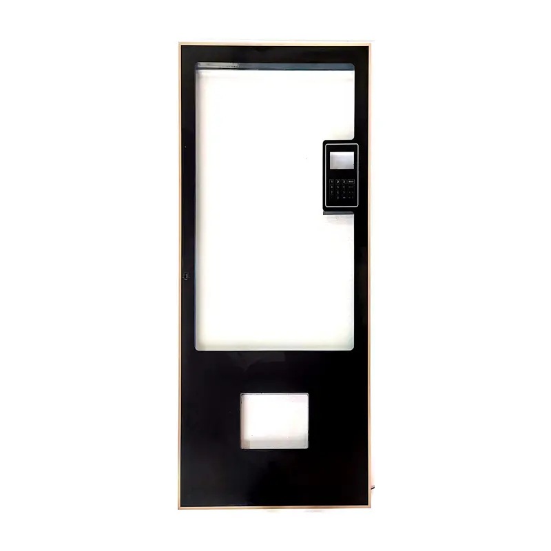 自动售货机铝合金边框中空双层钢化玻璃，贩卖机玻璃门可带加热