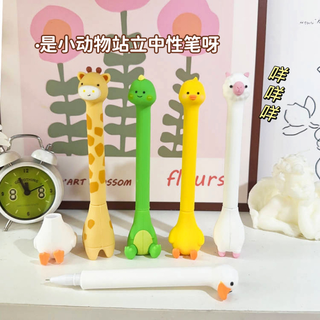 Cartoon cute high quality quick dry black rollerball pen with…
