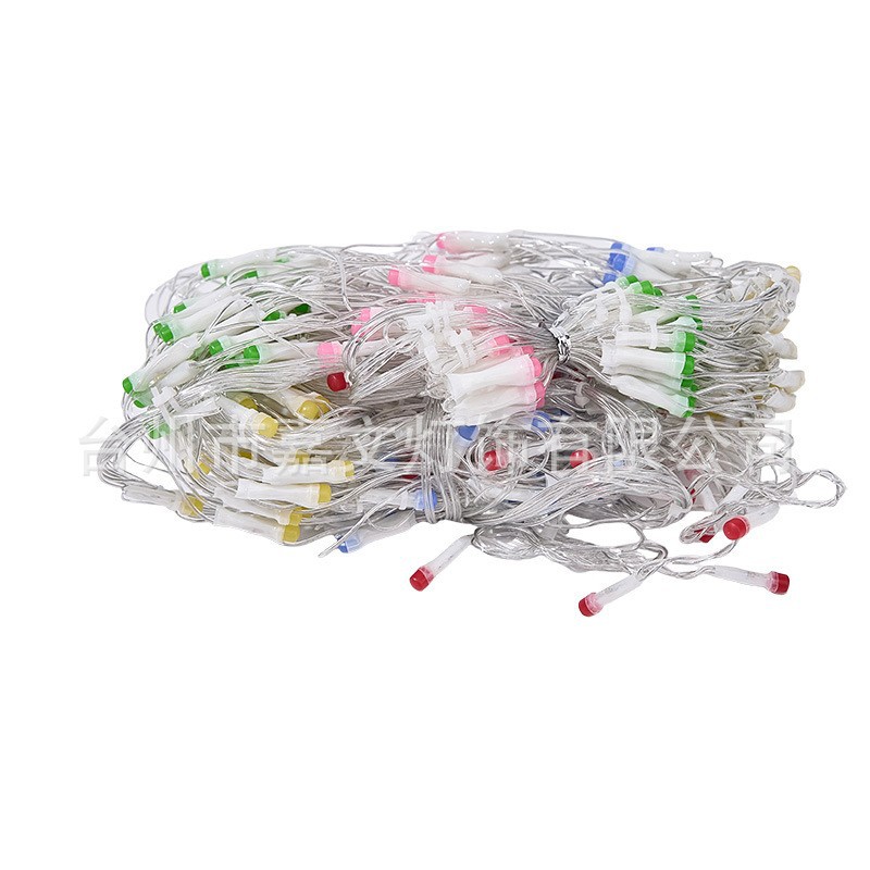 Luces de cadena LED de venta directa de fábrica, luces de pavo real, luces de red, luces de red de pesca, decoración navideña para exteriores, luces de cadena intermitentes de colores