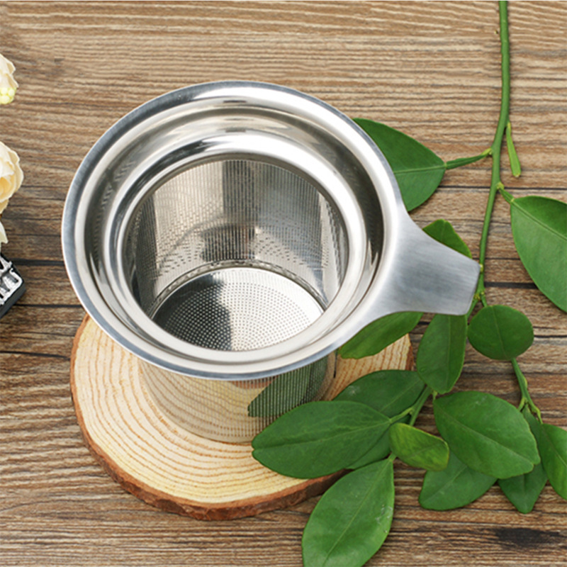 ステンレス茶漏れ隔茶滓漏斗丸縁単網茶網ろ過網ギフト茶器部品