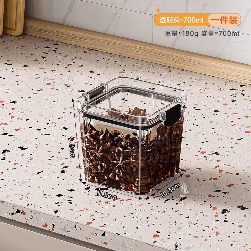 Tanque de sellado granos de cocina almacenamiento de seguridad tanque de plástico transparente caja de bocadillos productos secos tanque de almacenamiento de té