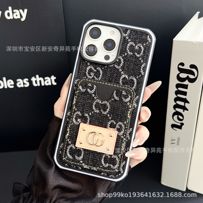 新款牛仔标签潮牌手机保护套适用iPhone16ProMax跨境苹果15手机壳|undefined