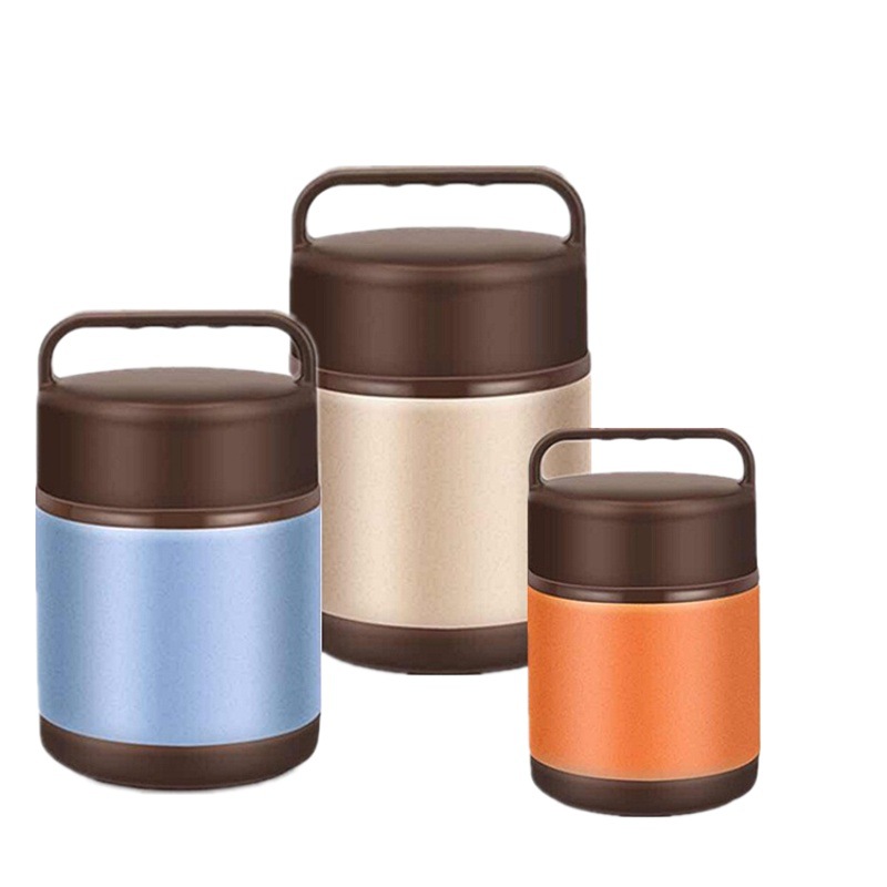 304 stainless steel stew pot student office worker color vacuum heat preservation pot portable lunch box stew pot