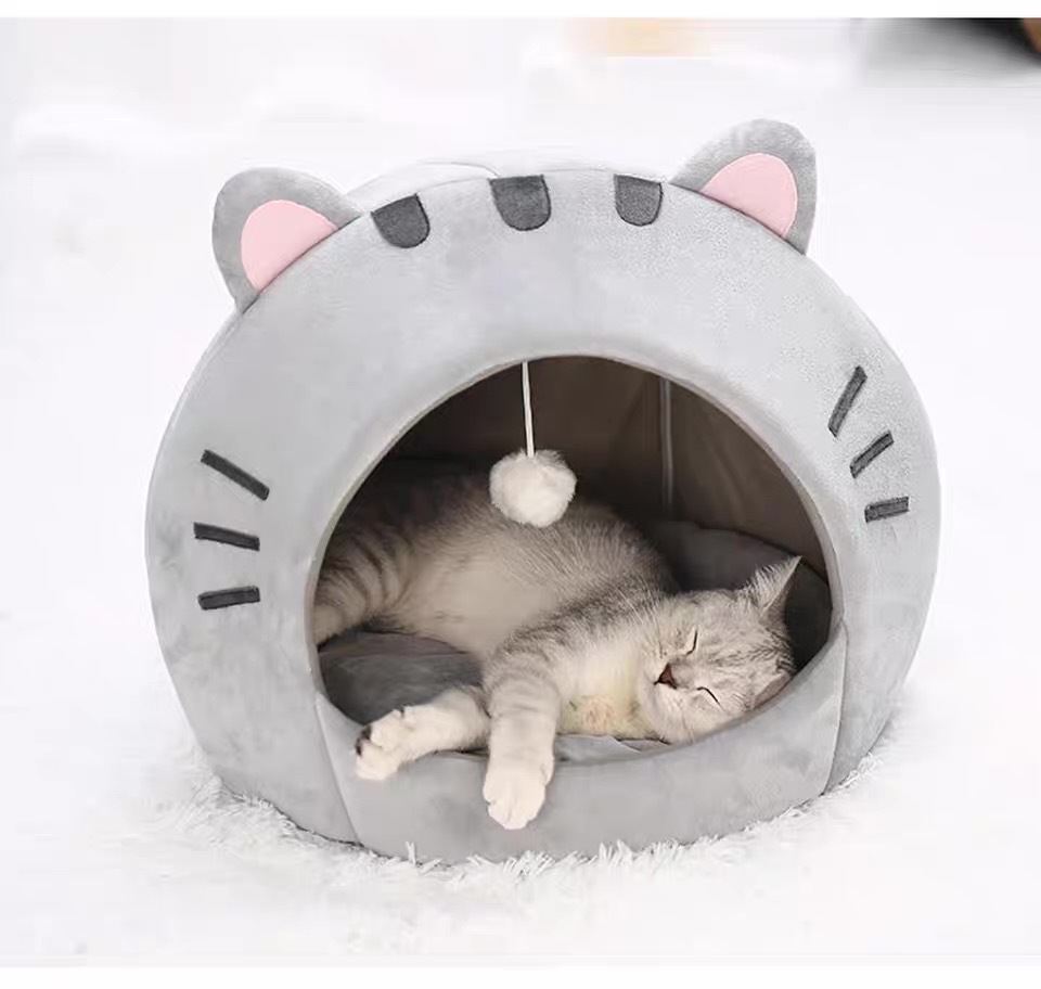 Polyester Cat Nest Winter Warm Closed Shelter