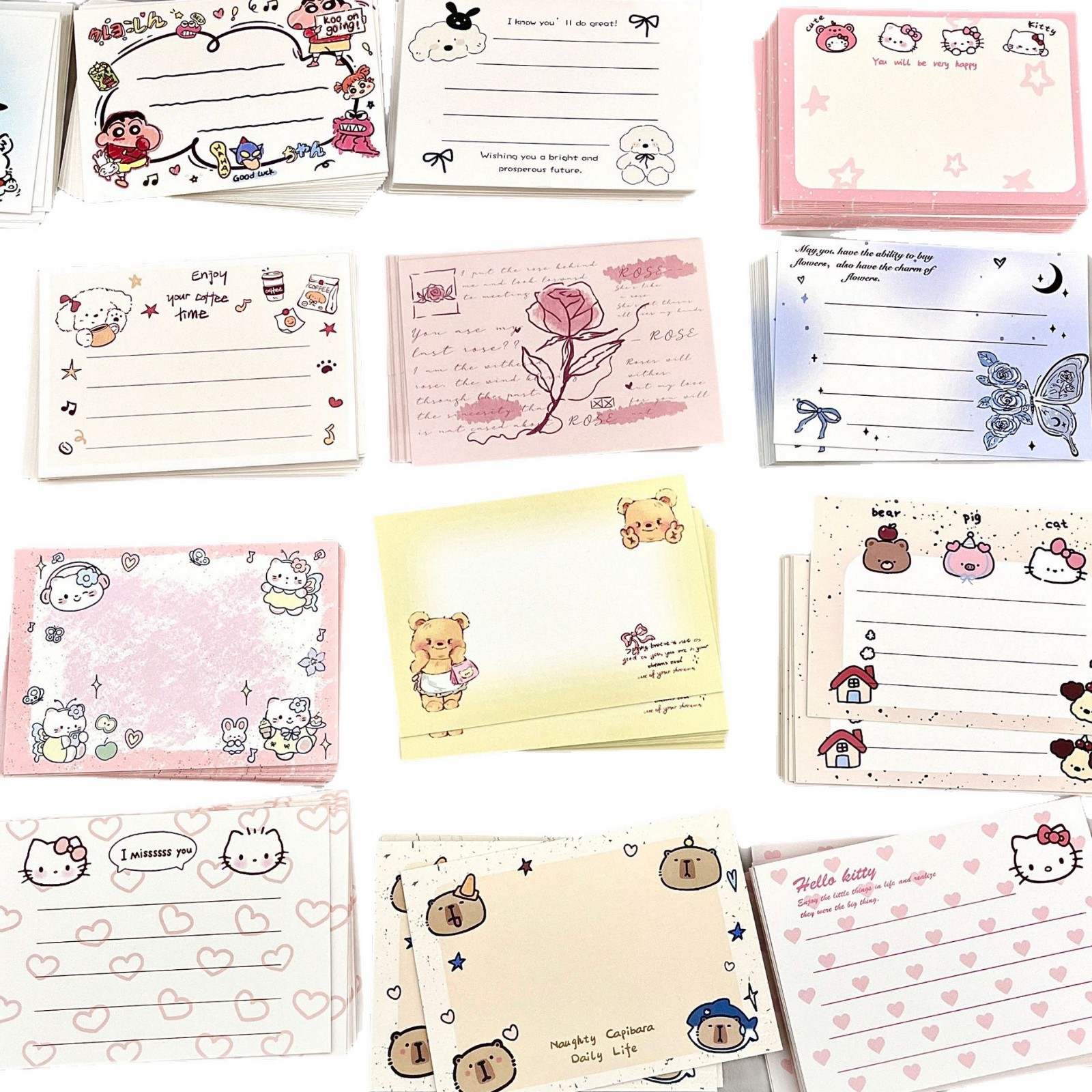 Tarjetas postales de estilo ultra multifacéticas, tarjetas postales conmemorativas para estudiantes de alto valor de cara