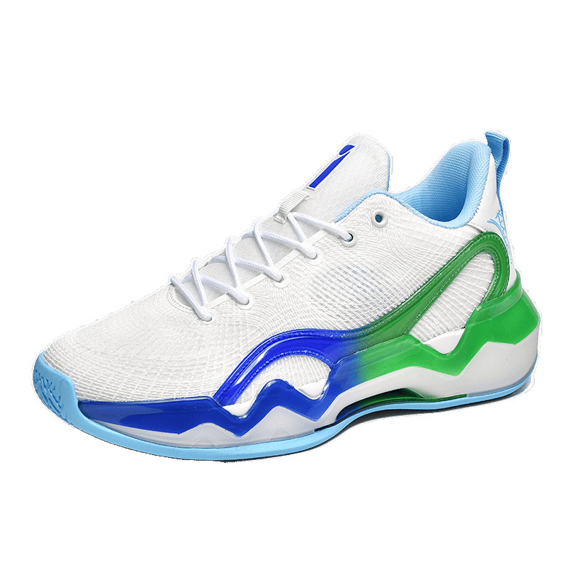 Shuihua 7ma generación malla transpirable antideslizante escotado zapatos de baloncesto de combate real hombres y mujeres amortiguadores y resistentes al desgaste pareja zapatos deportivos casuales