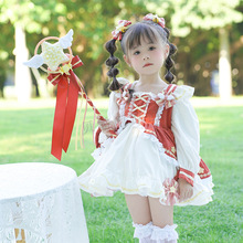 贝酷雨女童公主连衣裙Lolita裙子秋季新款洛丽塔裙一件代发E22326