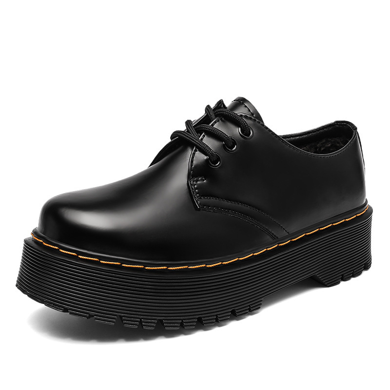 1461 Cowhide Thick-soled Martins Women's Korean-style Fashionable All-match Casual Tooling Shoes Non-slip Two Three Five Hole Lace-up