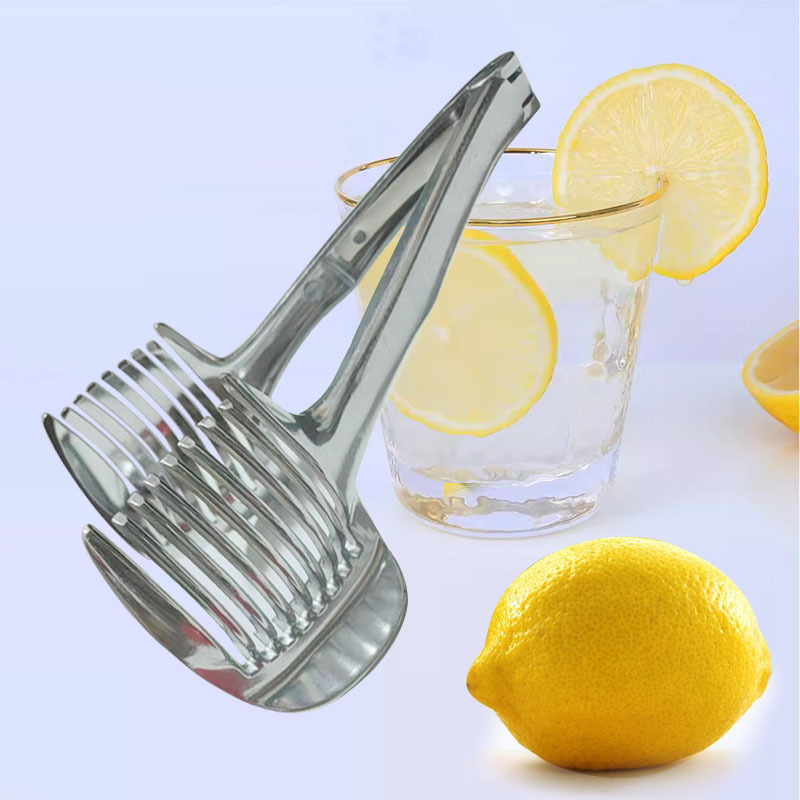 Aleación de aluminio rebanador de limón leche tienda de té hogar clip de naranja clip de patata cortador de tomate herramienta de cocina