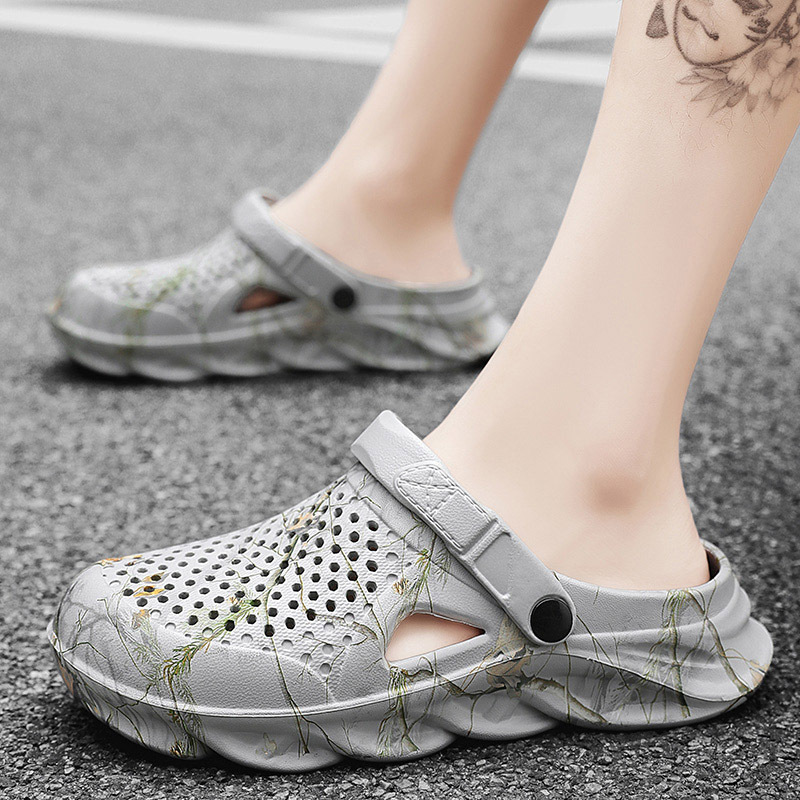 Transfronterizo tamaño 47 agujeros zapatillas de verano zapatillas de jardín al aire libre zapatillas de playa para hombres zapatillas frías