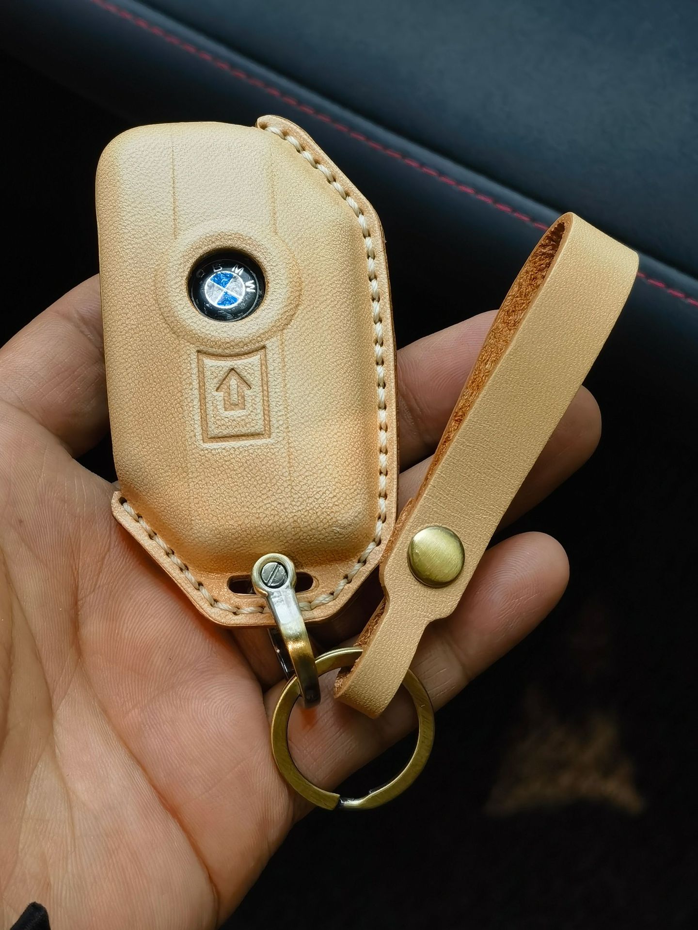 For BMW R1250GS Motorcycle Key Case Leather ADV Waterbird C400gt Handmade Cowhide Key Case