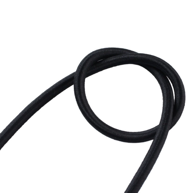 Черный эластичный шнур для браслетов, круглый резиновый шнур с латексным сердечником, эластичная лента для одежды и палаток