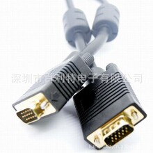SVGA 3+8 双磁环 黑色镀金VGA CABLE 工程级高清显示线 投影仪线