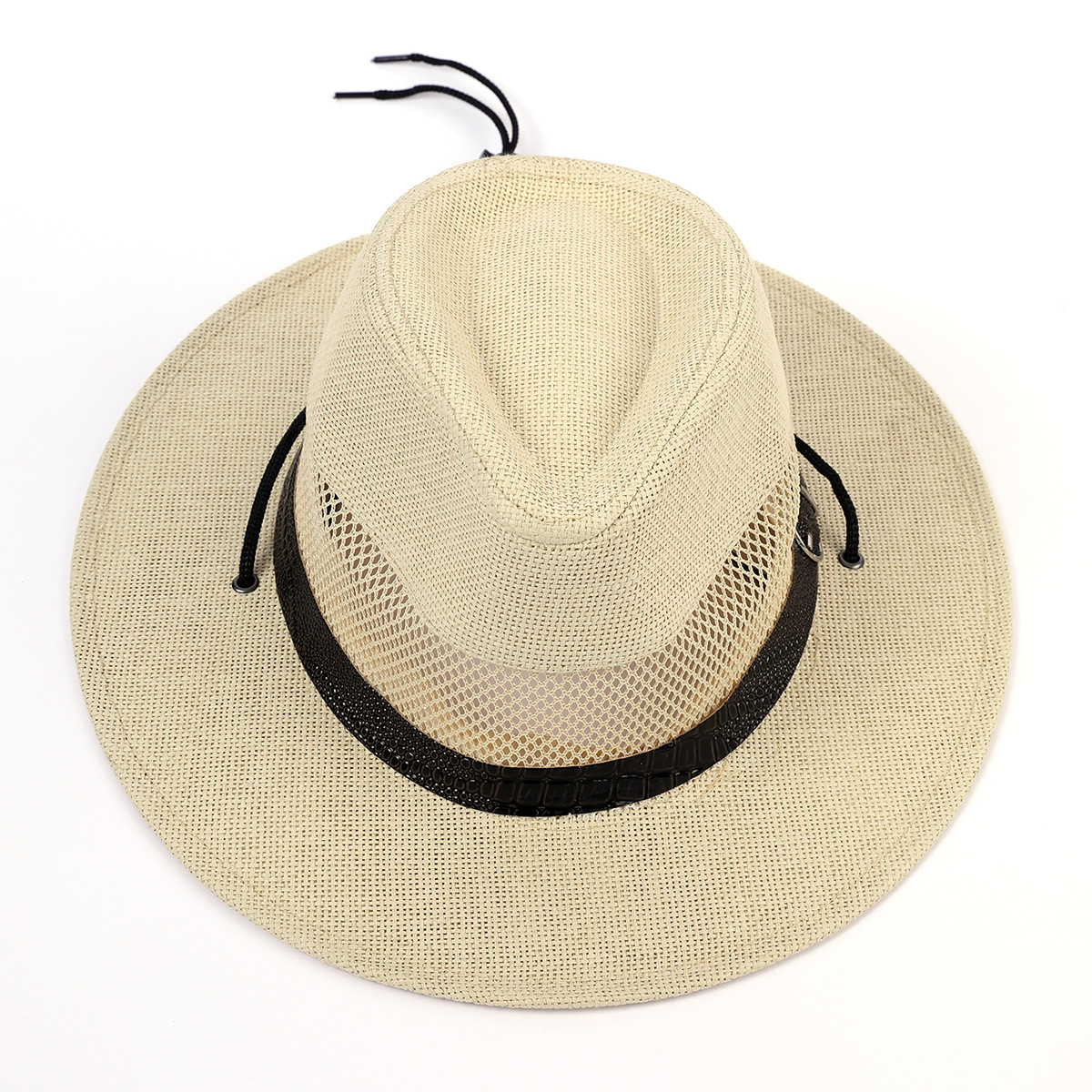 Sombrero de verano de los hombres papá sombrero de sol transpirable malla sombrero de paja hueco sombrero de sol fino viejo hombre sombrero fresco