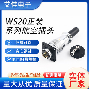 Ws20 Series Gold-Plated Aviation Plug and Socket 2-12 Pin Male and Female Connectors High Conductivity