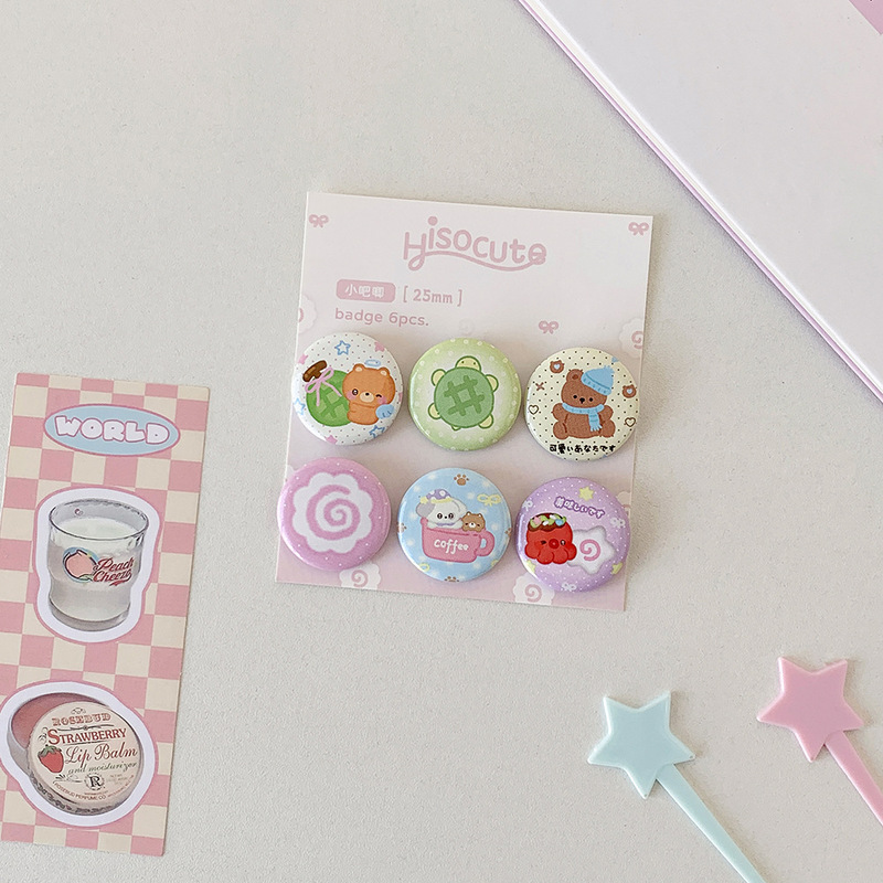 オリジナル漫画かわいい小さなバジ高価値韓国バッグ衣類装飾ピンバッジ DIY ハンドブック装飾|undefined