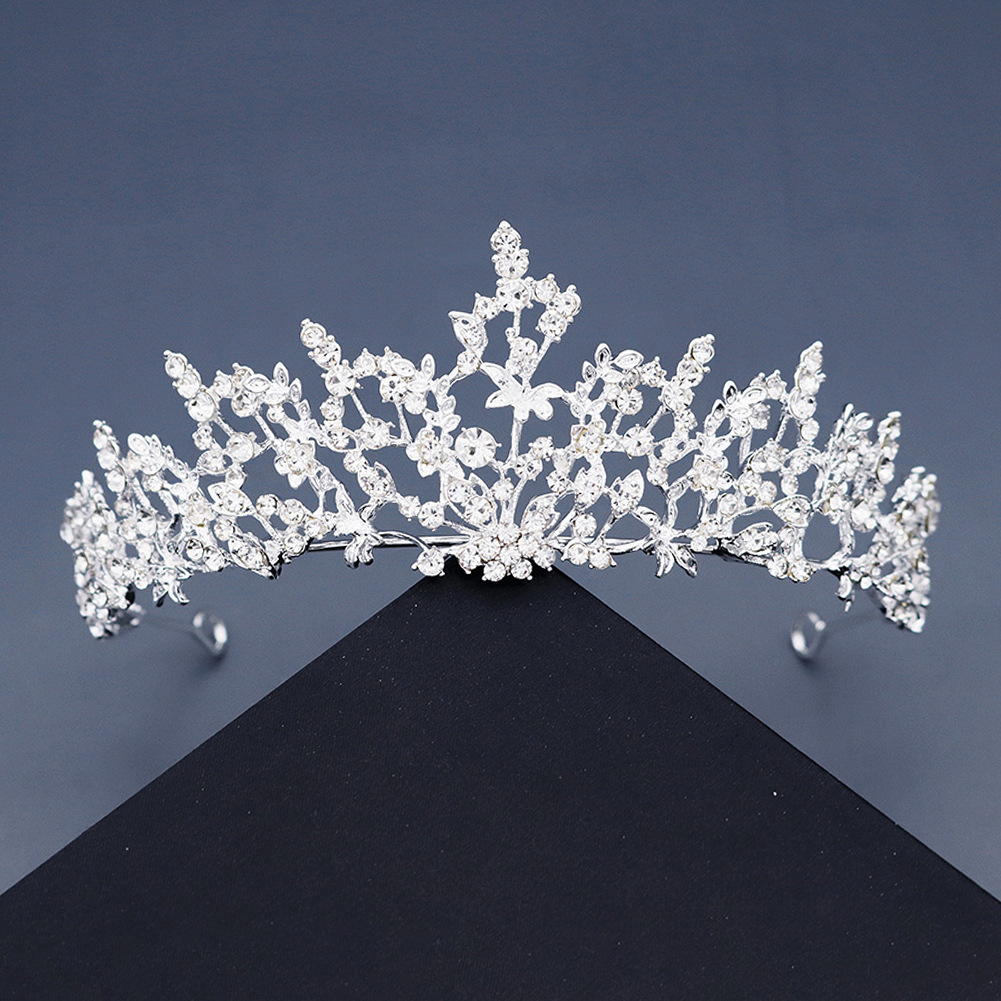 European And American Popular Wedding Hair Accessories Forest Bride Crown Atmospheric Retro Headdress Leaves Branches Alloy Rhinestone Crown