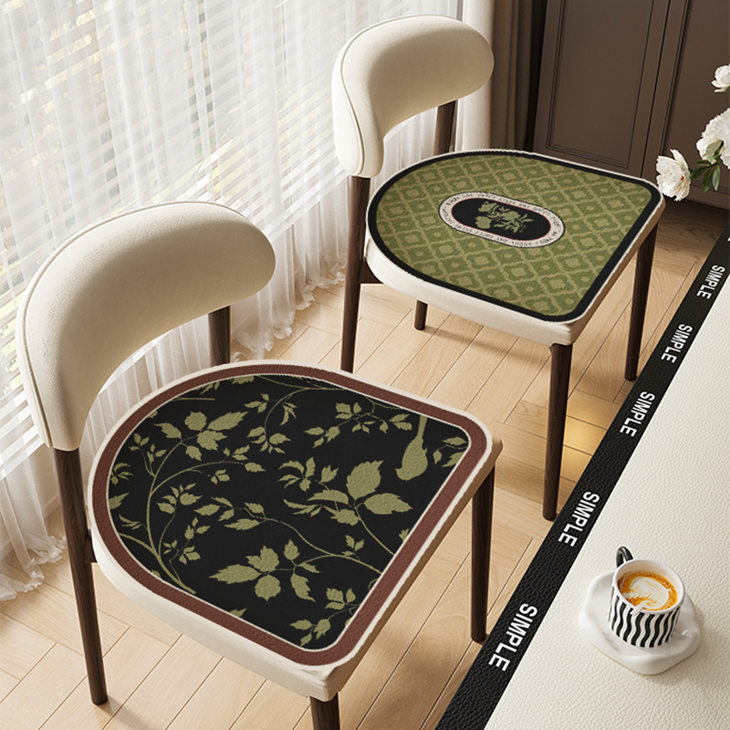 French Chair Cushion Silicone Dornier Four Seasons Universal Retro Dining Chair Cushion Advanced Sense Non-Slip Seat Chair Cushion