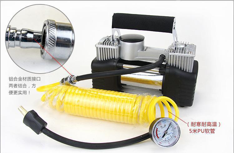 220V Dual-Cylinder Electric Air Pump for Home Use, High-Pressure Small Car Air Pump, Car Tire Inflator