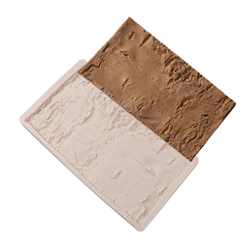 Molde de pastel de textura de árbol fondant molde de silicona decoración de borde de la torta utensilios para hornear molde de textura de ritmo seco