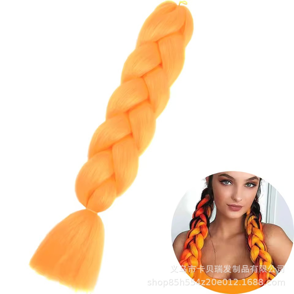 Xuchang pelucas al por mayor seda de alta temperatura teñido africano gran trenza jumbobraid fibra química colorida trenza sucia venta caliente