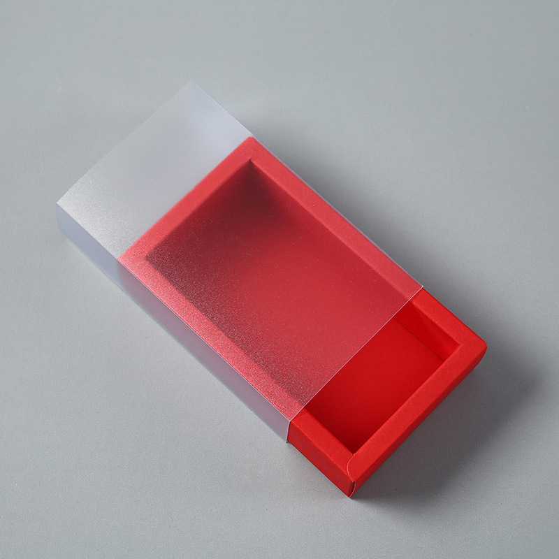 Caja de embalaje de cajón transparente esmaltado Caja de color rectangular Caja de cajón Caja de cartón kraft Caja de cartón blanco Logo impreso personalizado