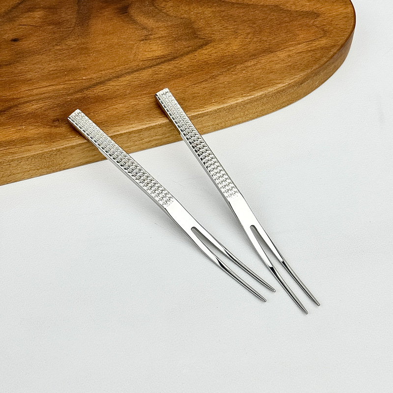 Chockmen Zhuo Deming 18 / 10 horquilla de fruta de acero inoxidable 6 piezas horquilla de pastel caja de regalo horquilla de postre creativa