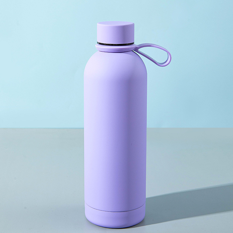 Transfronterizo 304 botella de acero inoxidable taza de vacío de goma pintada con mano portátil al aire libre hervidor de agua deportiva