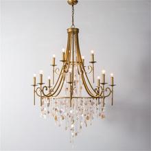 贝壳别墅中空复式楼大吊灯水晶大厅旋梯楼梯后现代客厅LED大堂灯