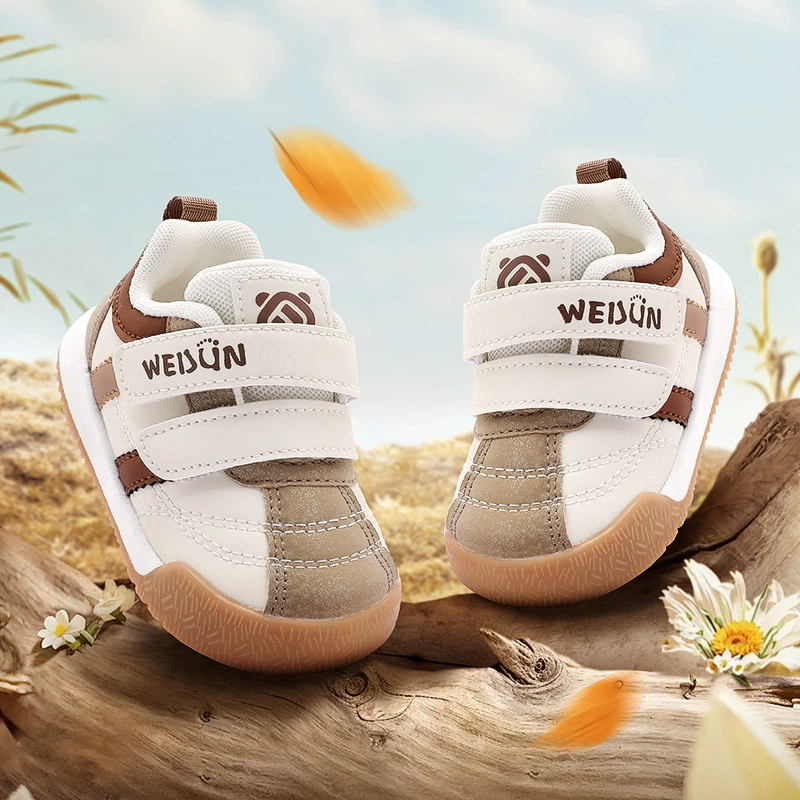 2025 новые детские туфли для малышей весна-осень, мягкая подошва, нескользящие, для мальчиков и девочек 0-1-2 лет, дышащие
