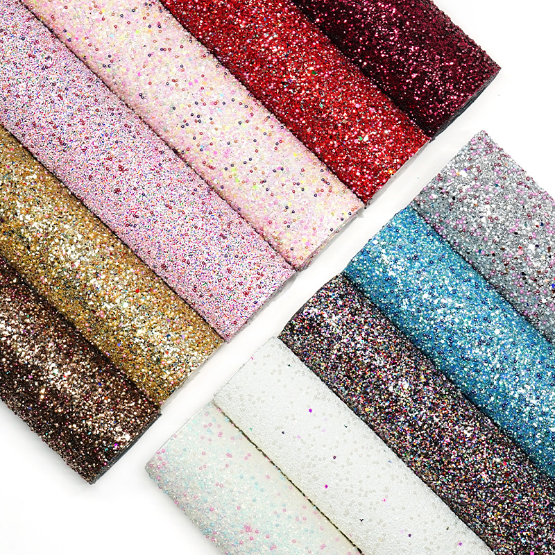 厂家直供 闪粉葱粉珠子格利特皮革人造革箱包手袋 饰品材料