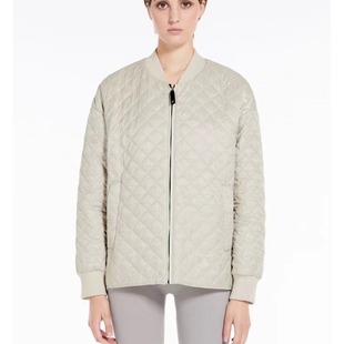 Max 2023 autumn and winter new women's nylon fabric jacket cotton-padded coat for women