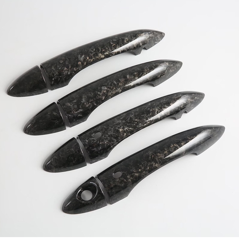 Suitable for Alfa Romeo Door Handle Exterior Car Decoration Accessories in Glossy Black Electroplating