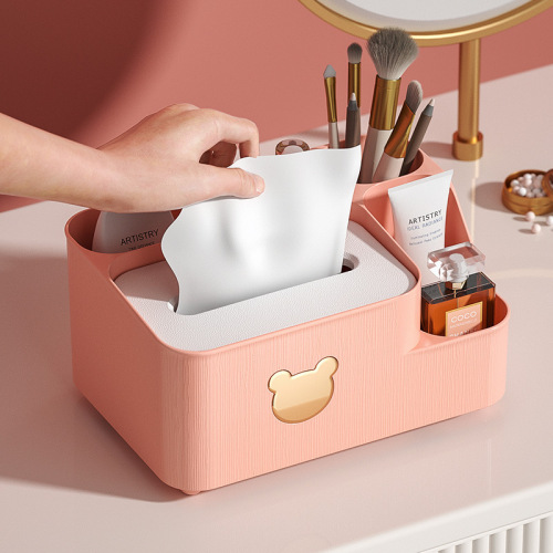 Tissue paper box for living room, creative tissue box, plastic desktop storage box, coffee table, remote control, multi-functional storage restaurant