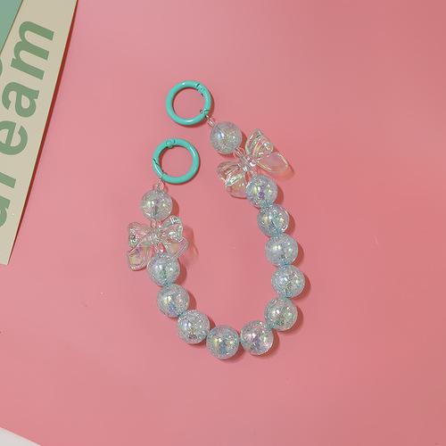 Xiaohongshu same style two-color colorful mobile phone chain live broadcast same style handmade beaded chain bag mobile phone case pendant for women