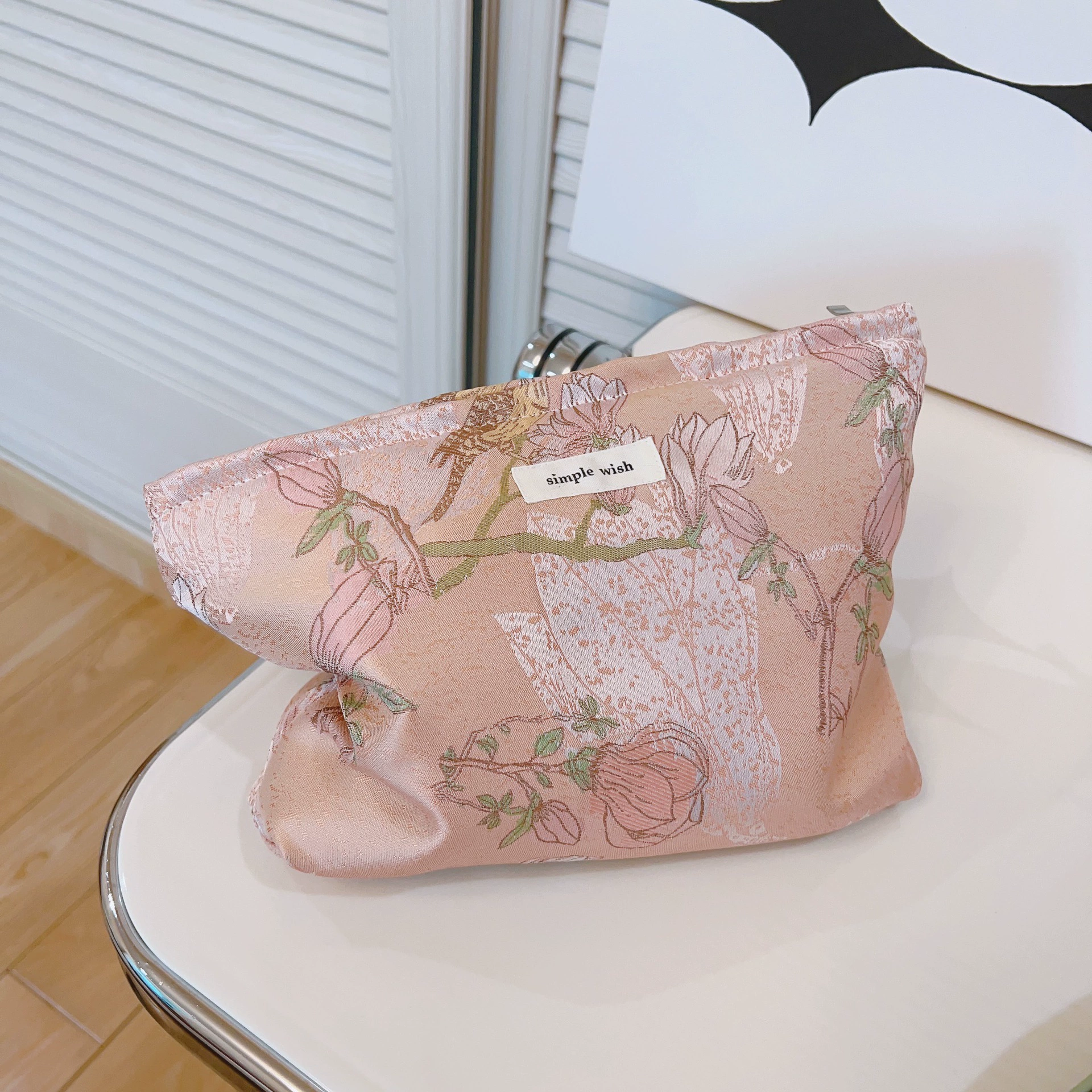 Фиолетово-розовая Floral маленькая клатч‑сумка, косметичка, хранилище