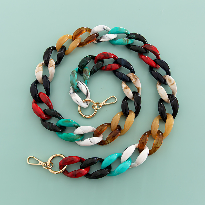 1 Piece Acrylic Color Block bag Mood Chain display picture 16