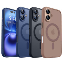 适用iphone17手机壳磁吸半透明16苹果15Promax喷油磨砂14保护套新