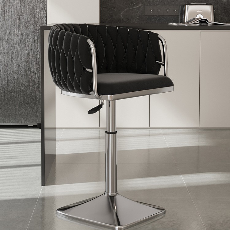 Silla de bar giratoria alta, silla de bar con envío gratuito, silla de bar de alta gama, delante, silla alta de moda, taburete de bar image 48