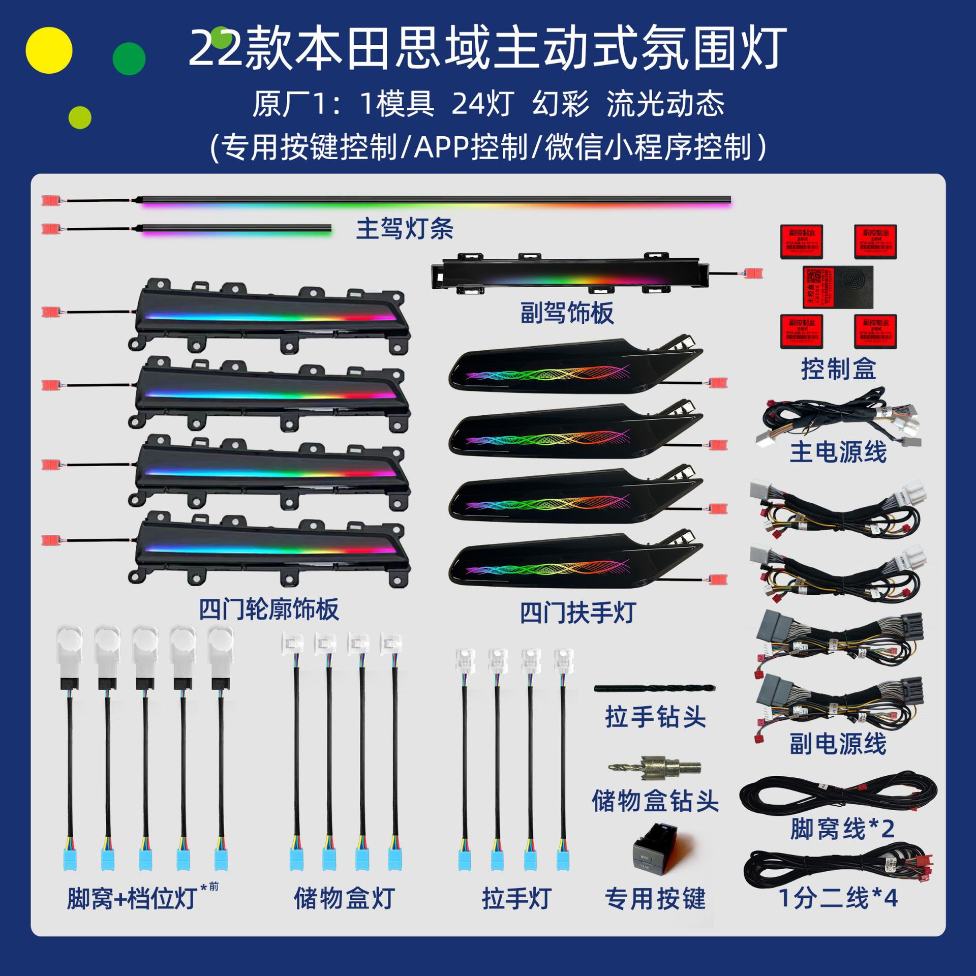 Honda – Panel (Dashboard) işıqlandırması for Honda Civic - 22-civic-streamer-ribbon-phantom-color