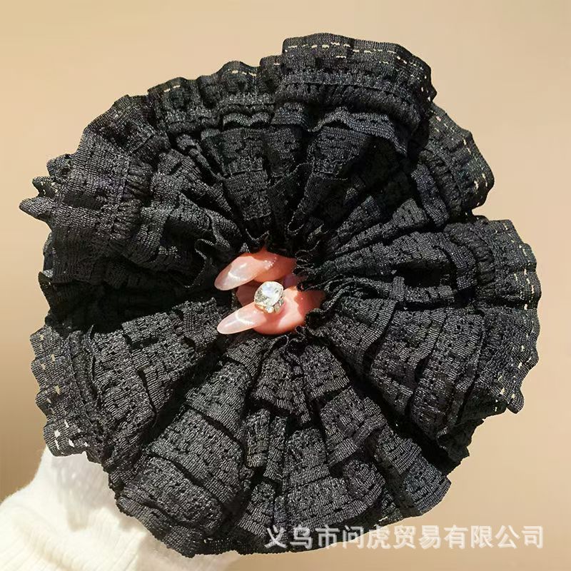 韓国風高級白い大腸ヘアバンドゴムバンド女性のヘアアクセサリー 2025 新しいボールヘアロープ|undefined