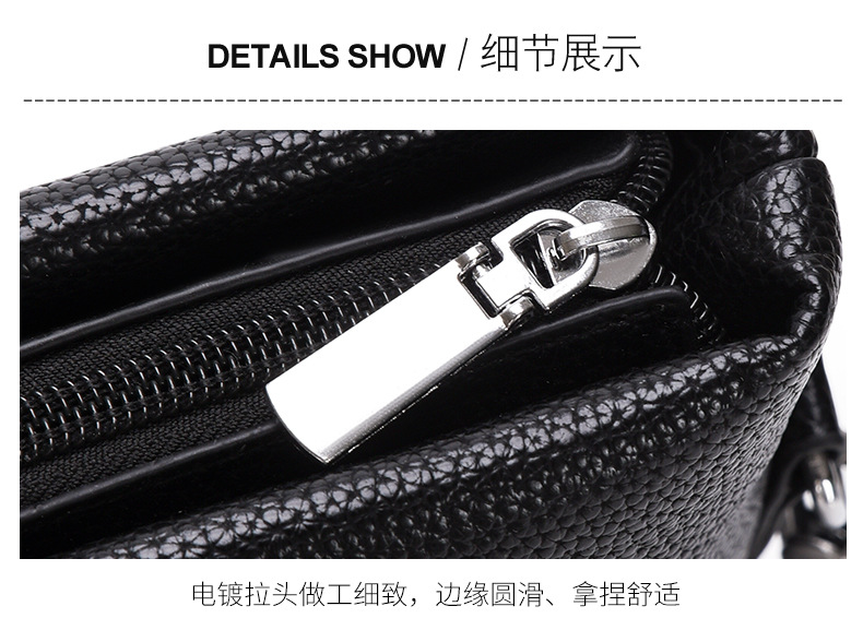 2025 Business Bag Men's laptop bag pu large Capacity Trendy single-shoulder hand-carry men's bag briefcase undefined