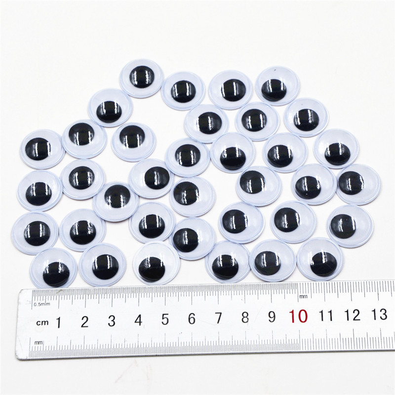 Venta directa de fábrica actividad de la banda de ojos adhesivo al por mayor DIY accesorios de juguete negro y blanco color pestañas animal bead pegatinas