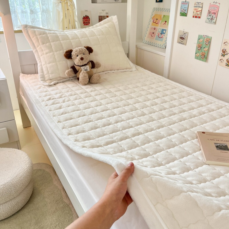 Super Soft Autumn and Winter Popular Thickeneded Milk Velvet Moderate Soft Cushion Single and Double Rental Room Tatami Mattress Mattress Quilt